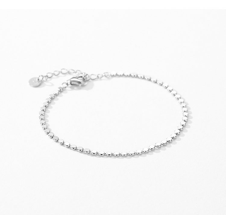 Women's Special-interest Design S925 Sterling Silver Sequined Bracelet