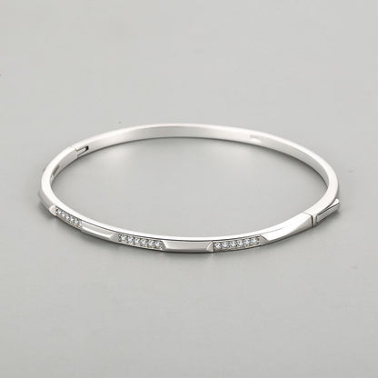 S925 Silver Bracelet Women's Korean-style Micro-inlaid Bracelet Light Luxury