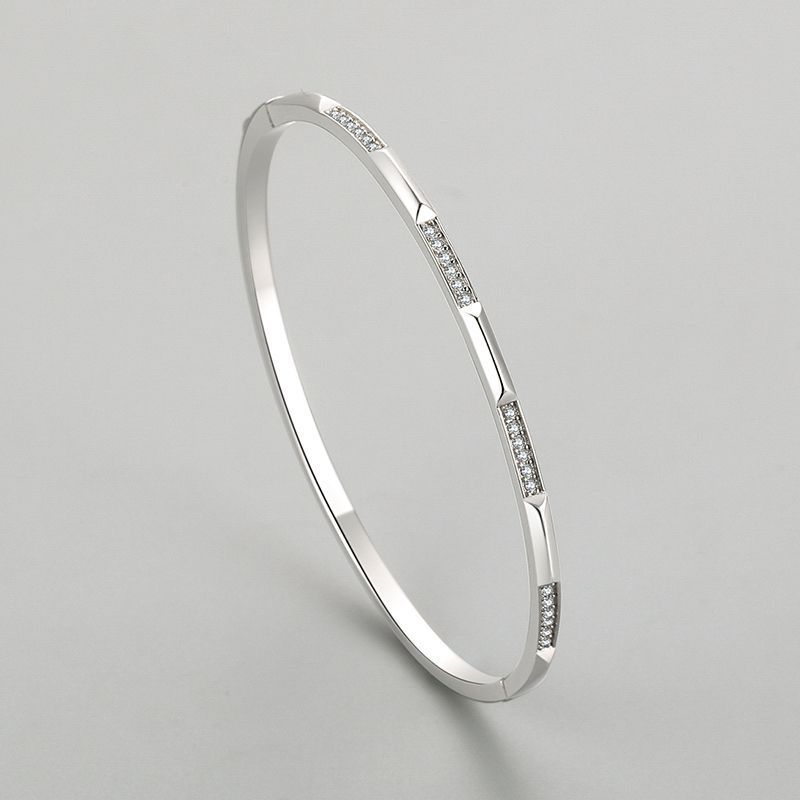 S925 Silver Bracelet Women's Korean-style Micro-inlaid Bracelet Light Luxury