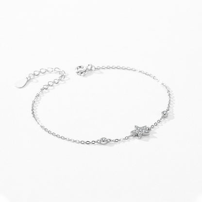 S925 Sterling Silver Sweet Loving Heart Butterfly Bracelet