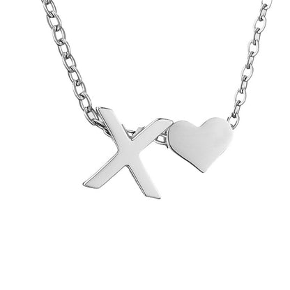 Personalized Heart & Letter Necklace